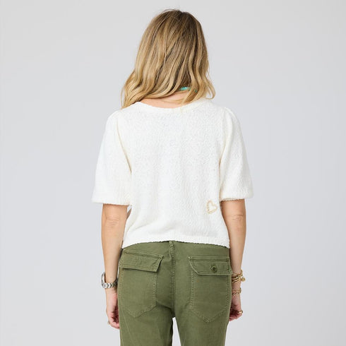 Cream cardigan sweater in 100% cotton - Shop women’s cute sweaters by Kerri Rosenthal.