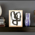 Scribble Study Framed Shelf black white art by Kerri Rosenthal - Unique artwork for living room wall decor