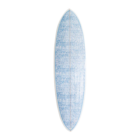 Decorative Jayney Indigo surfboard for any space - Shop indigo surfboard by Kerri Rosenthal