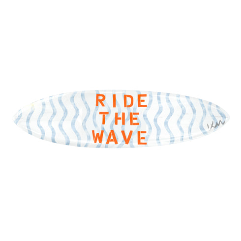Ride the happy wave surfboard art - Shop modern surfboards by Kerri Rosenthal.