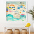 Colorful Destination Greece + Italy Art Print by Kerri Rosenthal - Unique artwork decor