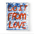 Do It From Love indigo blue, red and white word art mounted plexi print wall artwork - Kerri Rosenthal