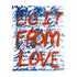 Do It From Love indigo blue, red and white word art mounted plexi print wall artwork - Kerri Rosenthal