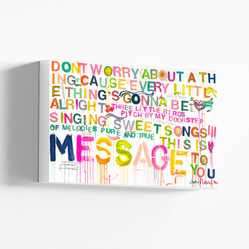 Sweet Songs colorful word art print Artwork by Kerri Rosenthal - Unique artwork for living room wall decor