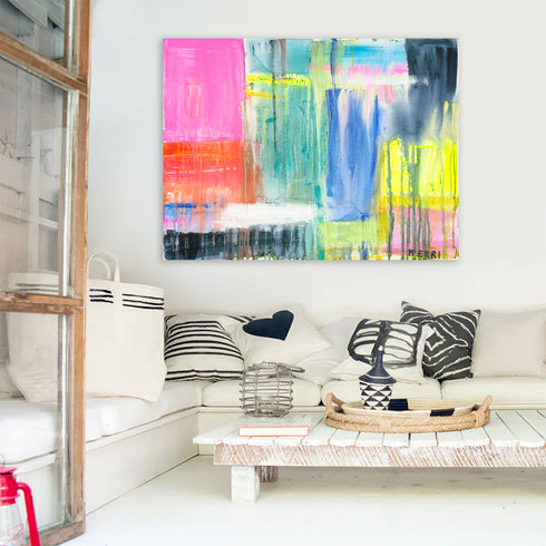 Don’t Rain On My Parade multicolor wall art print - Shop unique wall decor for the living room, bedroom, or any space by Kerri Rosenthal