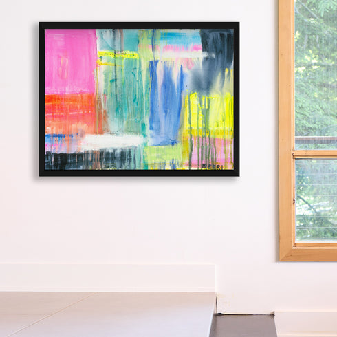 Don’t Rain On My Parade multicolor wall art print - Shop unique wall decor for the living room, bedroom, or any space by Kerri Rosenthal