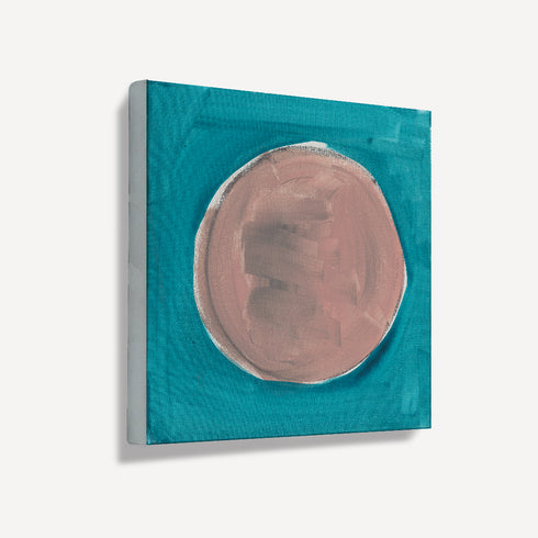 Dot - Teal Mauve Art Print