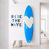 Drippy Heart Surfboard Reverse Azure Blue