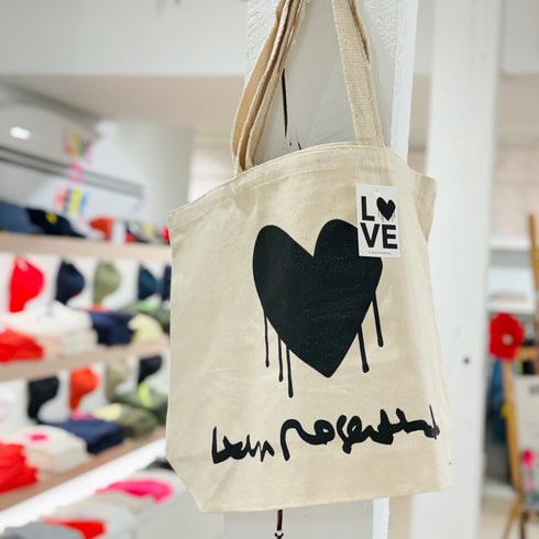 The Drippy Tote is our updated classic market tote. Made in the USA, a soft cotton canvas tote bag in natural - Shop cute tote bags by Kerri Rosenthal