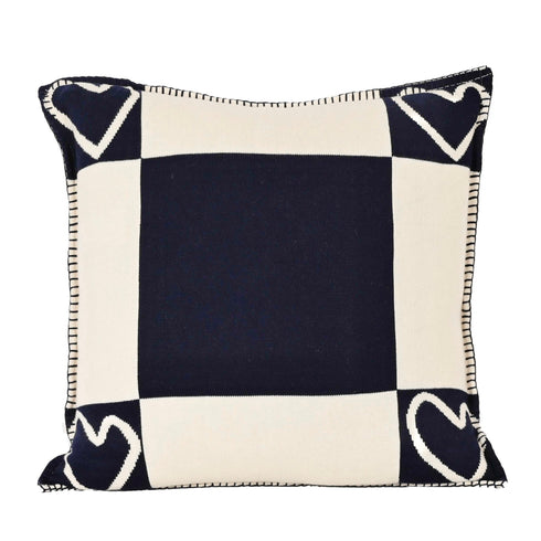 Indigo blue Core Imperfect Heart cute decorative throw pillows by Kerri Rosenthal