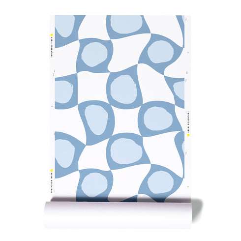High quality blue funky dots eco-friendly Wallpaper by Kerri Rosenthal -designer wall paper