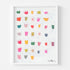 Fun Drops Vertical colorful art print by Kerri Rosenthal - Unique artwork for living room wall decor