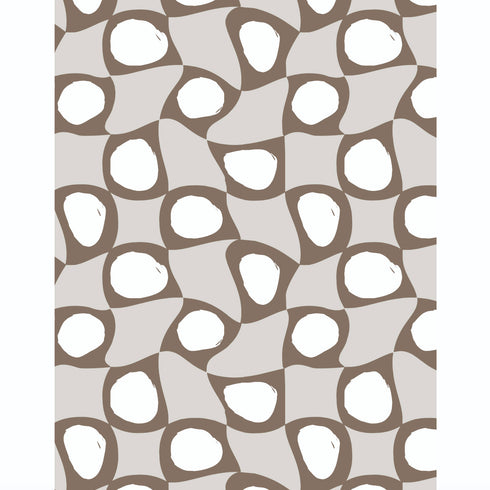 Luxury High quality brown funky dots eco-friendly Wallpaper by Kerri Rosenthal - designer wall paper