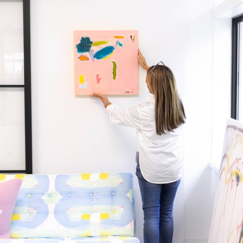 Falling In Love is an original painting inspired home interiors for modern living spaces by Kerri Rosenthal