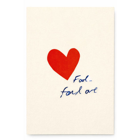 Fool For Love colorful card, cute Kerri's "Fool for Love" mini art on a card by Kerri Rosenthal