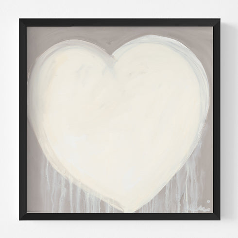 Fuzzy Lovey white and grey wall art print - Perfect artwork for living room decor. Modern wall art print artwork by Kerri Rosenthal