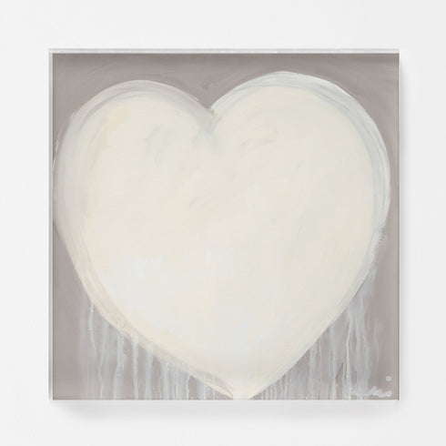 Fuzzy Lovey white and grey wall art print - Perfect artwork for living room decor. Modern wall art print artwork by Kerri Rosenthal