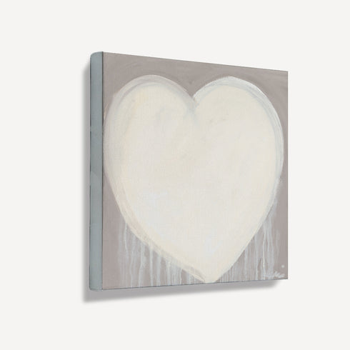 Fuzzy Lovey white and grey wall art print - Perfect artwork for living room decor. Modern wall art print artwork by Kerri Rosenthal