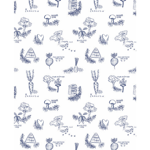 Trendy wall paper White ground with grey good roots toile wallpaper indigo by Kerri Rosenthal - designer wall paper