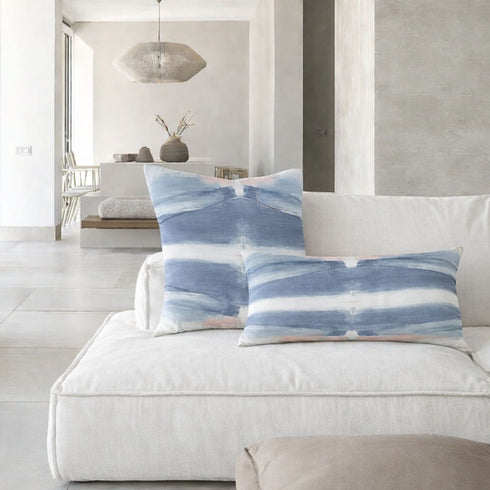 Gem colorful square and rectangular lumbar throw pillows on couch - Shop linen throw pillows by Kerri Rosenthal