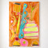 Colorful abstract artwork on a white wall