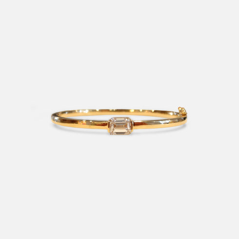 One stone with emerald-cut lab-grown diamond bracelet - Shop 14-karat yellow gold bracelet by Kerri Rosenthal.