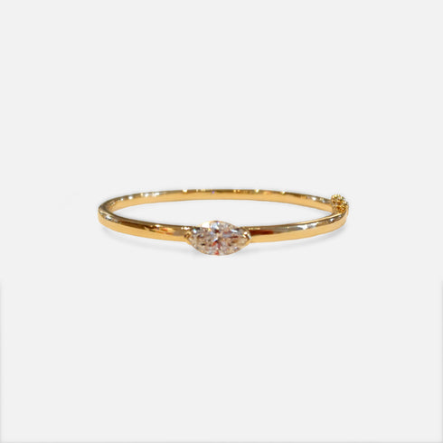 One stone with marquis-cut lab-grown diamond bracelet - Shop 14-karat yellow gold bracelet by Kerri Rosenthal.