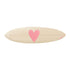 Good Love — hand-painted pink surfboard by Kerri Rosenthal, horizontal canvas with a soft pink heart, signed by Kerri