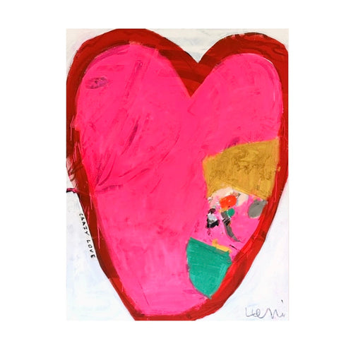 original painting heart wall art - unique artwork by Kerri Rosenthal