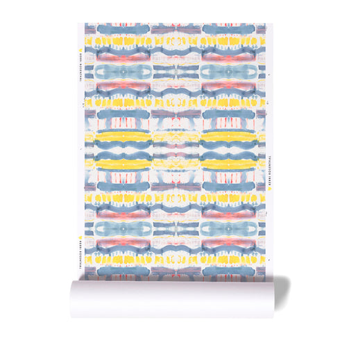 Happy Day 3 multicolor wallpaper made on standard clay-coated ground by Kerri Rosenthal