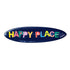 Happy place navy blue word art surfboard for living room decor - Shop modern surfboards by Kerri Rosenthal