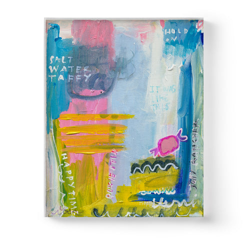 Happy times colorful wall art print - Unique artwork for living room wall decor by Kerri Rosenthal