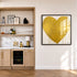 Heart Of Gold Drippy Heart Art Print