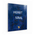 Heart + Soul navy blue word wall art print artwork. Shop word artwork decor for the living room or bedroom by Kerri Rosenthal.