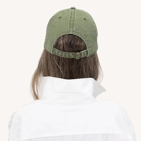 Olive green KR Imperfect Heart Baseball Hat - cute baseball hats by Kerri Rosenthal