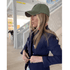 The heart patch green baseball cap hat in 100% cotton - Cute baseball cap hats for womens by Kerri Rosenthal