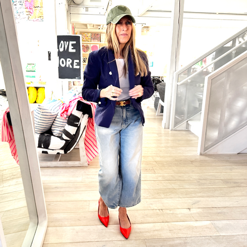 The heart patch green baseball cap hat in 100% cotton - Cute baseball cap hats for womens by Kerri Rosenthal