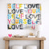 Hello I Love Me Horizontal word wall art print - Shop unique wall artwork decor by Kerri Rosenthal