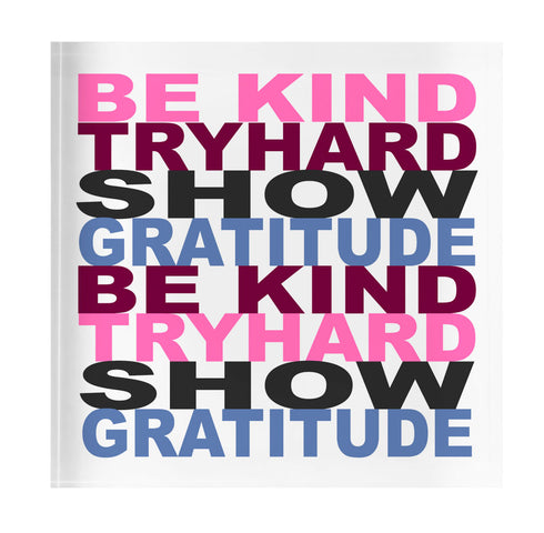 House Rules 2 Block Of Love by Kerri Rosenthal. Blocks of Love are signed, mini editions of Kerri Rosenthal's artwork mounted on 3/4" plexiglass acrylic block