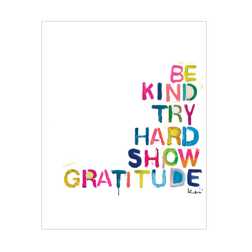 House Rules colorful wall word art print by Kerri Rosenthal - Unique artwork for living room wall decor