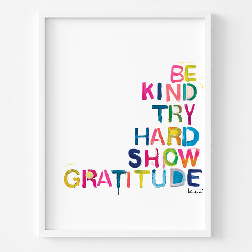House Rules colorful word wall art print by Kerri Rosenthal - Unique artwork for living room wall decor