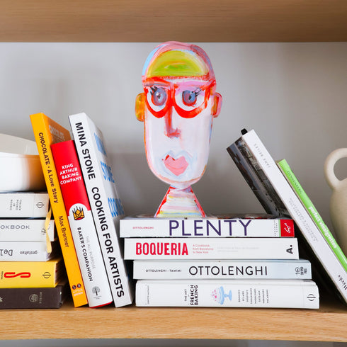 Modern art sculpture bright cute designer home decor - Chic in Capri Rock of Love by Kerri Rosenthal