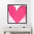 In My Heart Pink Art Print Artwork by Kerri Rosenthal for living room wall decor