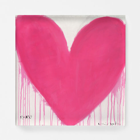 In My Heart Pink Art Print Artwork by Kerri Rosenthal for living room wall decor