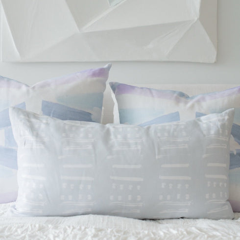 Gustavia 14 layers dovegray lilac purple mauve throw pillow - Perfect and cute throw pillows for home decor by Kerri Rosenthal