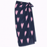 Ikat heart navy blue sarong wrap in cotton crepe - Shop women's cute sarongs by Kerri Rosenthal