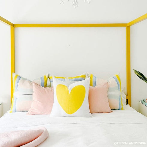 Imperfect Heart square throw pillows in linen - Shop modern throw pillows by Kerri Rosenthal
