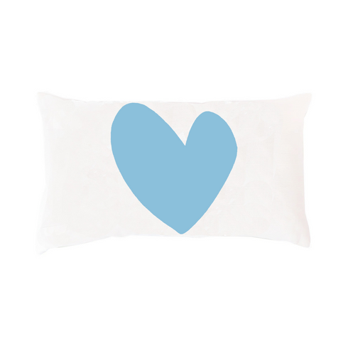 Imperfect Heart cute lumbar throw pillows in linen - Shop designer decorative pillows by Kerri Rosenthal