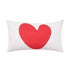 Imperfect red heart lumbar throw pillows in linen - Shop designer decorative pillows
by Kerri Rosenthal
