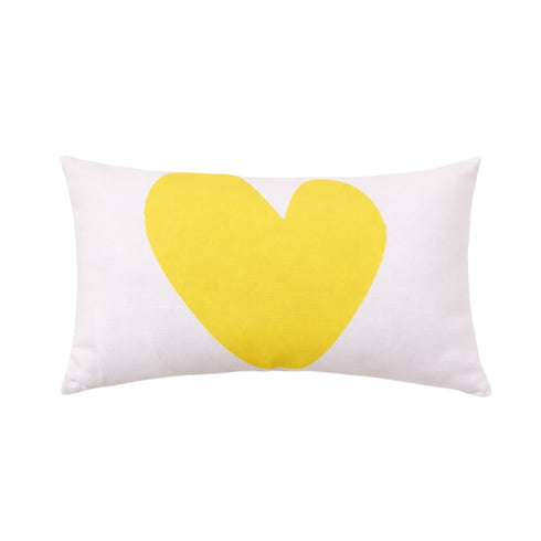 Imperfect Heart lumbar throw pillows in linen - Shop linen throw pillows by Kerri Rosenthal